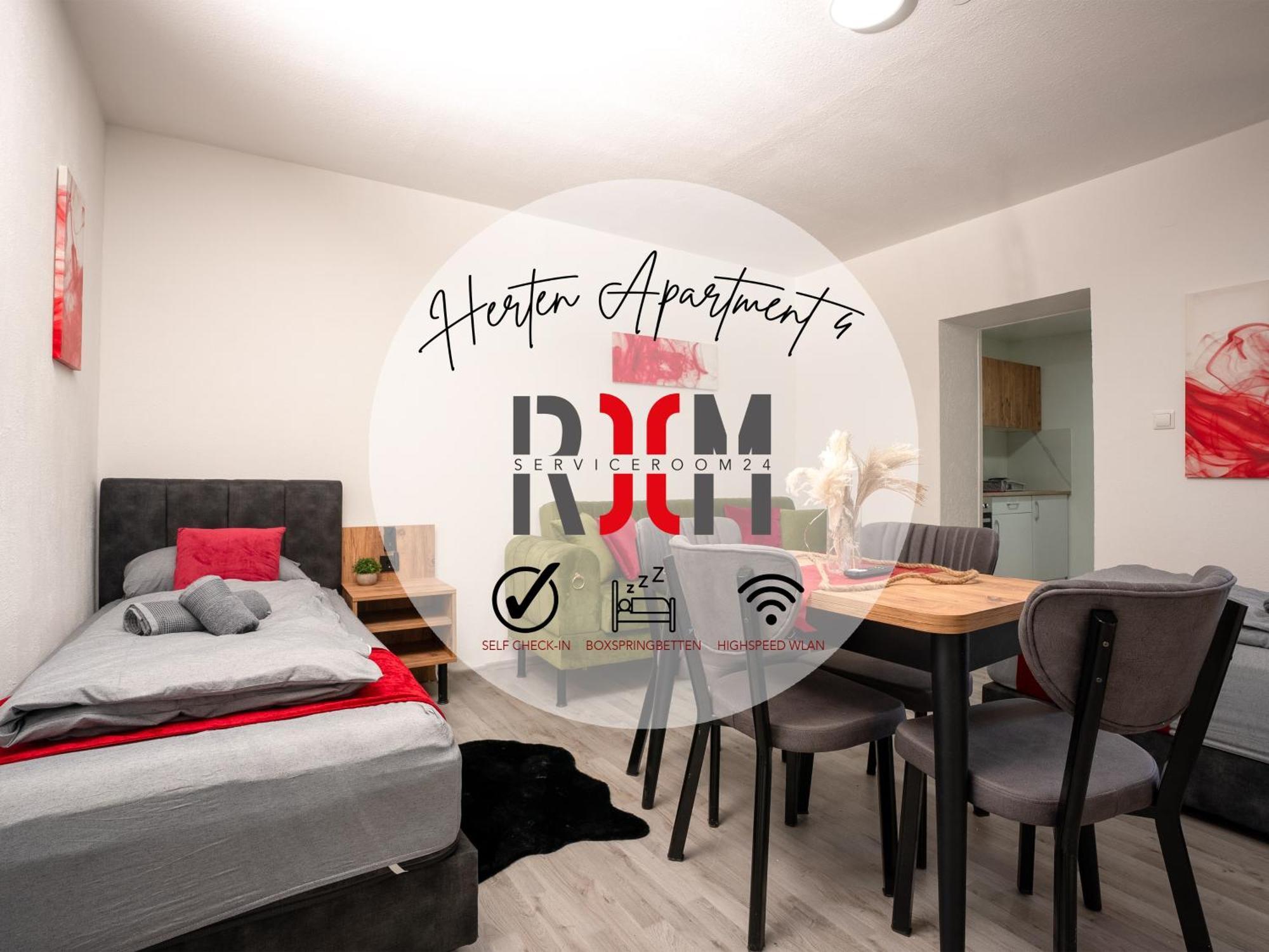 Serviceroom24 - Apartment 4 In Herten Wlan - Smart-Tv - 24-7 Check-In Und Kueche Exterior foto